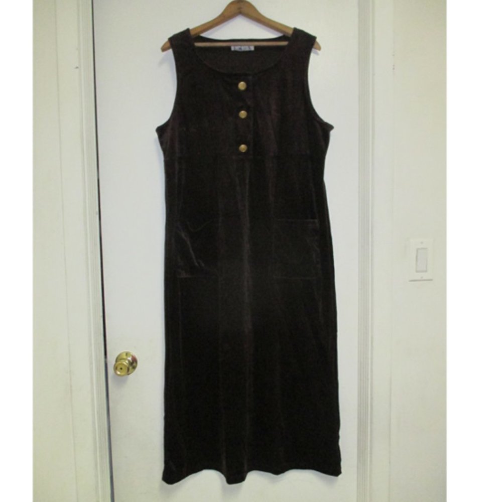 Dress - Brown Full Length Casual Dress- Sz: 10/12